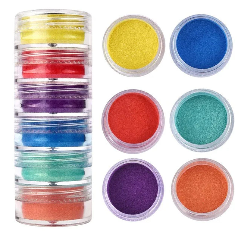 Crystal Clear Epoxy Resin Kit & 6 Colors Mica Powder, Bubble Free AB Glue for DIY Jewelry Making, Nail Art,Soap & Casting Crafts