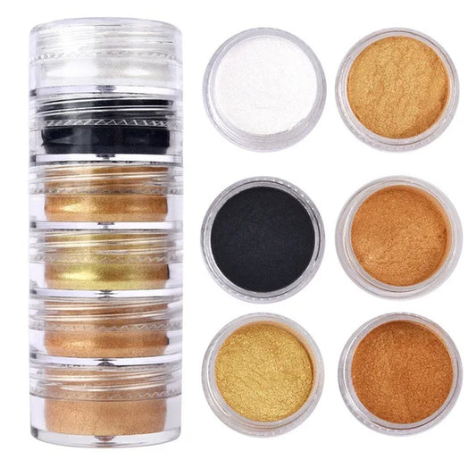 Crystal Clear Epoxy Resin Kit & 6 Colors Mica Powder, Bubble Free AB Glue for DIY Jewelry Making, Nail Art,Soap & Casting Crafts