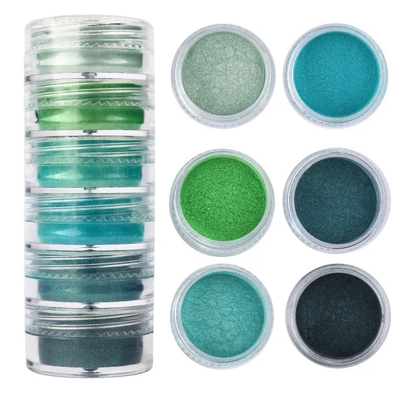 Crystal Clear Epoxy Resin Kit & 6 Colors Mica Powder, Bubble Free AB Glue for DIY Jewelry Making, Nail Art,Soap & Casting Crafts
