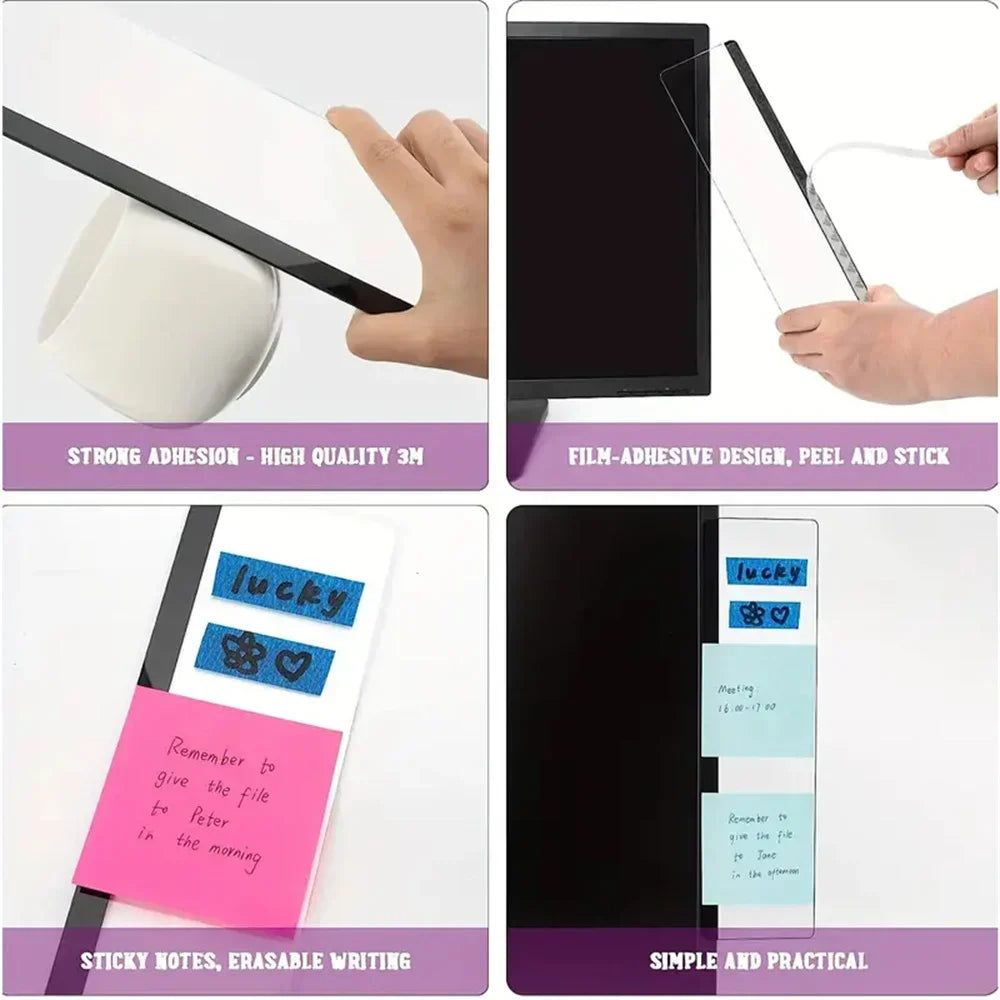 1PCS Left/Right Monitor Memo Board Clip - Streamline Workspace, Enhance Decor with Durable Note Holder for Home & Office